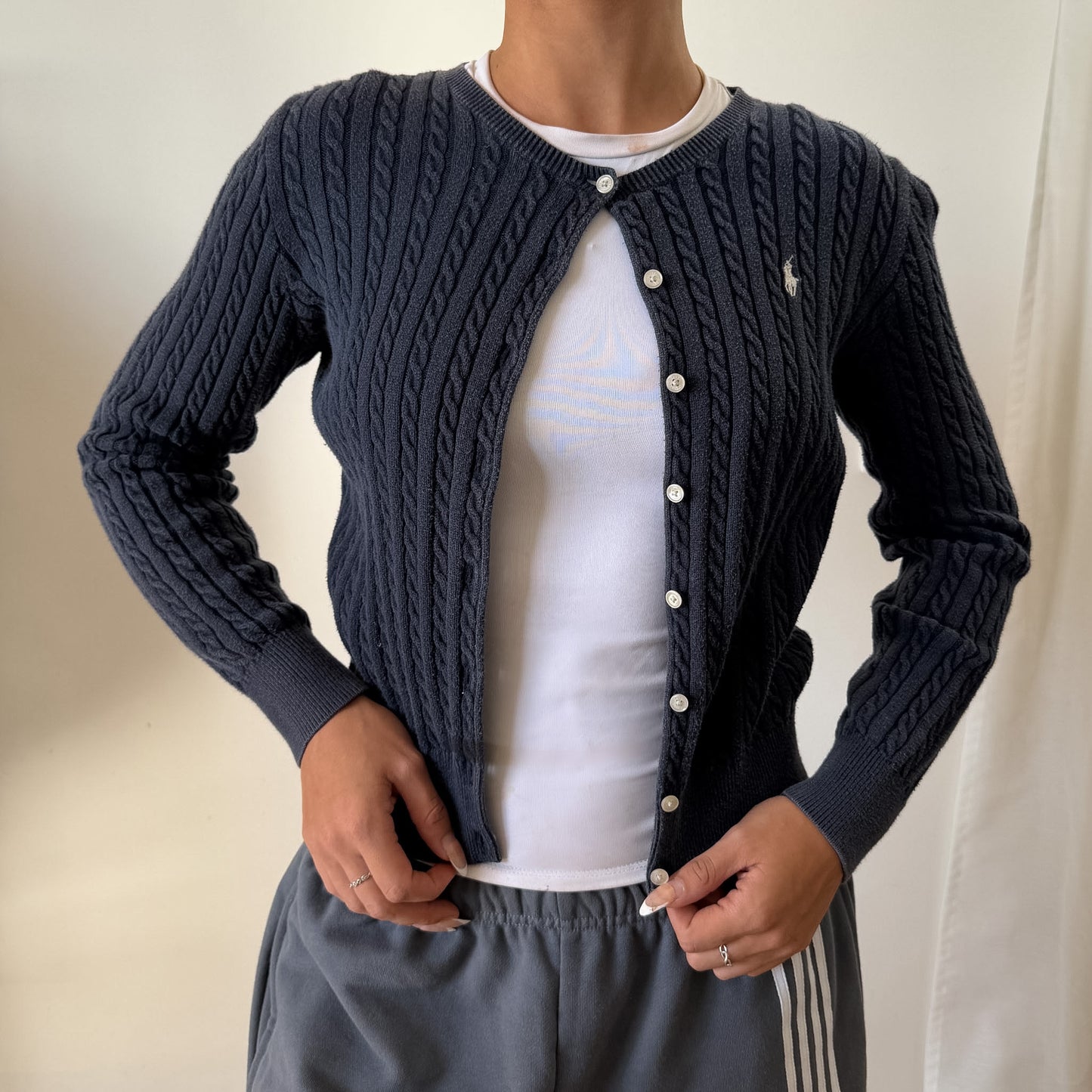 Ralph Lauren Cable Knit Cardigan - Small