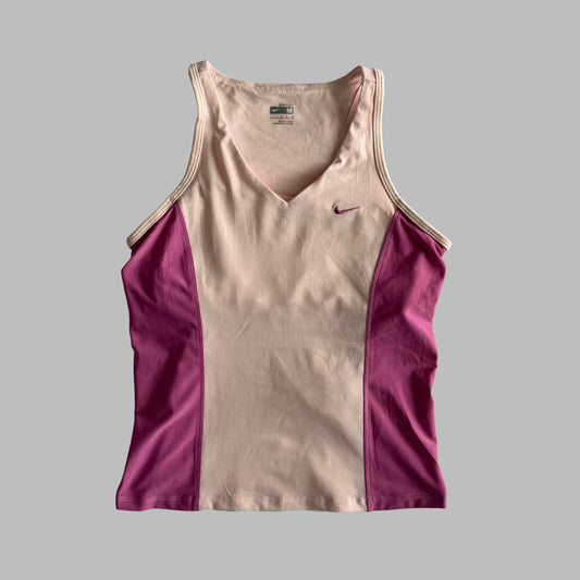Y2K Nike Panelled Activewear Top - M/L