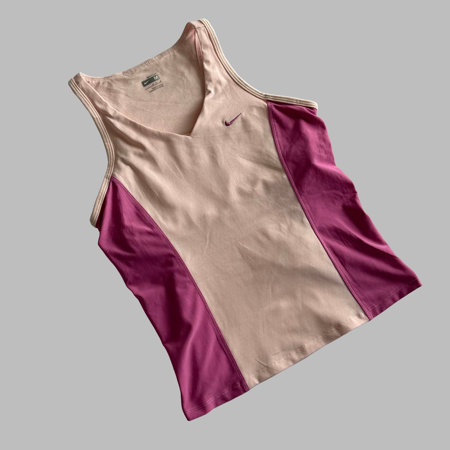 Y2K Nike Panelled Activewear Top - M/L