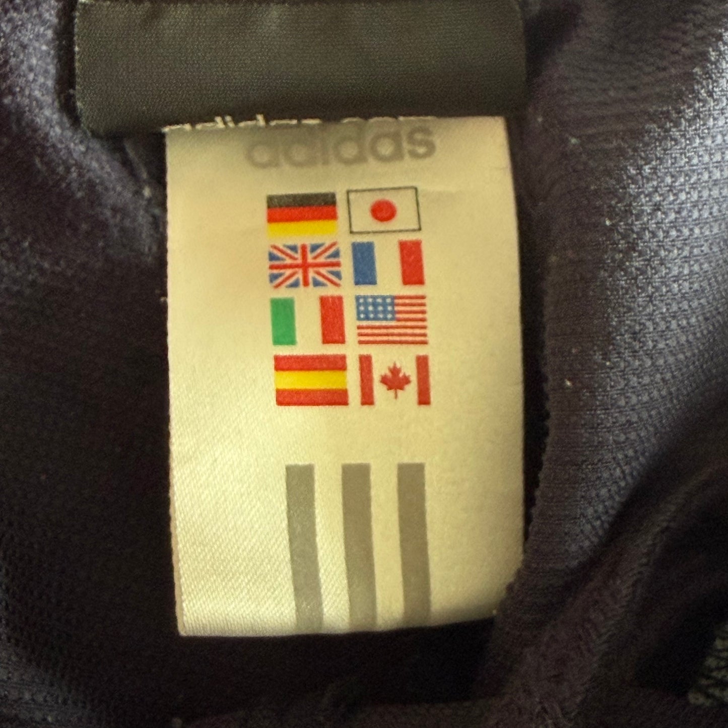 Y2K Adidas Three Stripe Baggy Track Pants - M