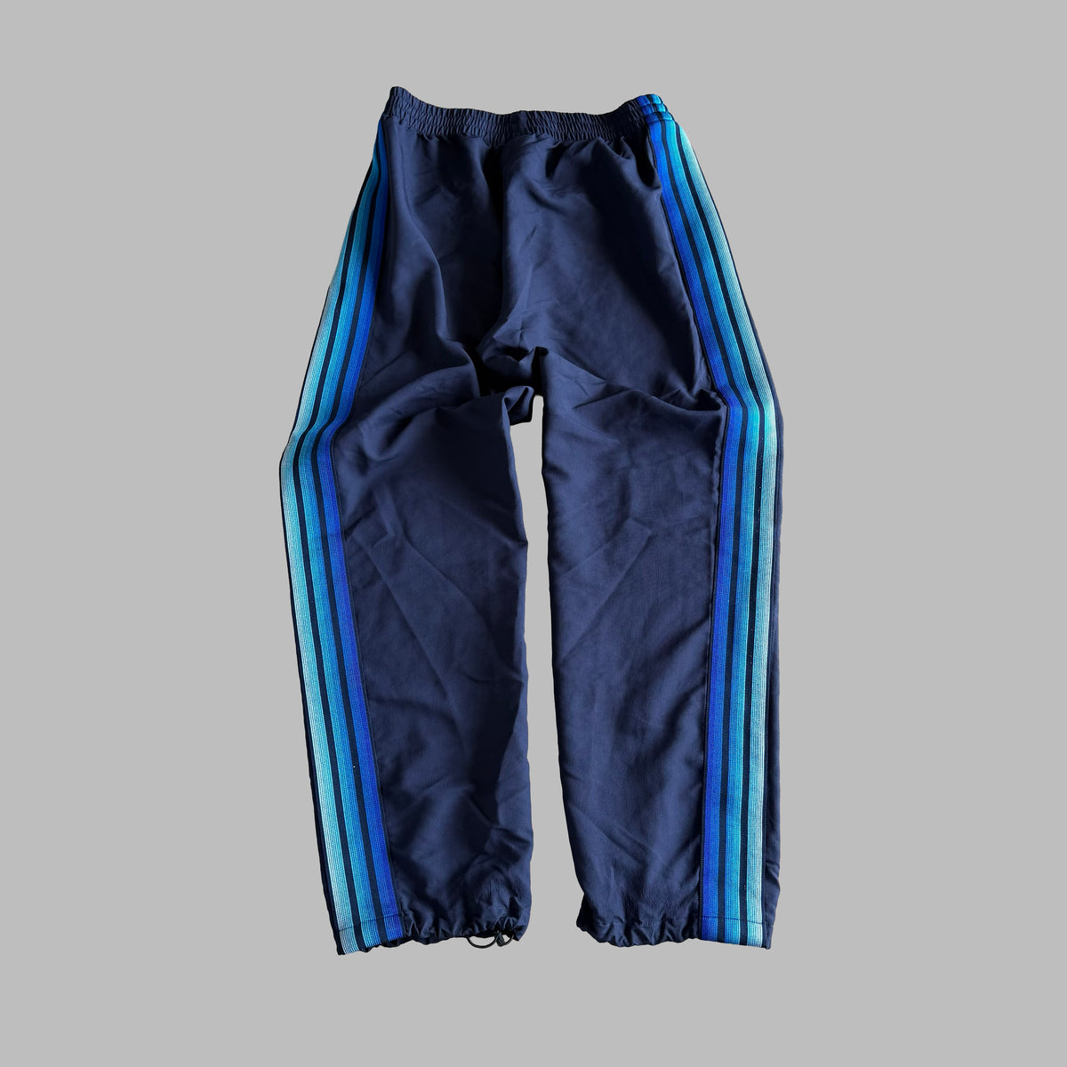 Y2K Adidas Three Stripe Baggy Track Pants - M
