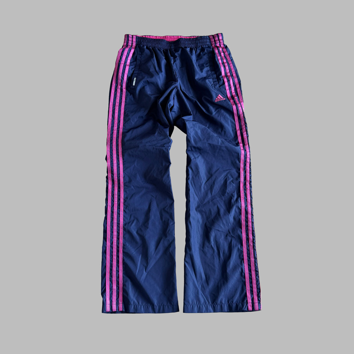 Y2K Adidas Three Stripe Track Pants - S