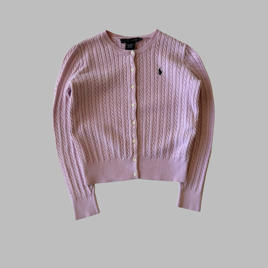 00s Ralph Lauren Cable Knit Cardigan - Small