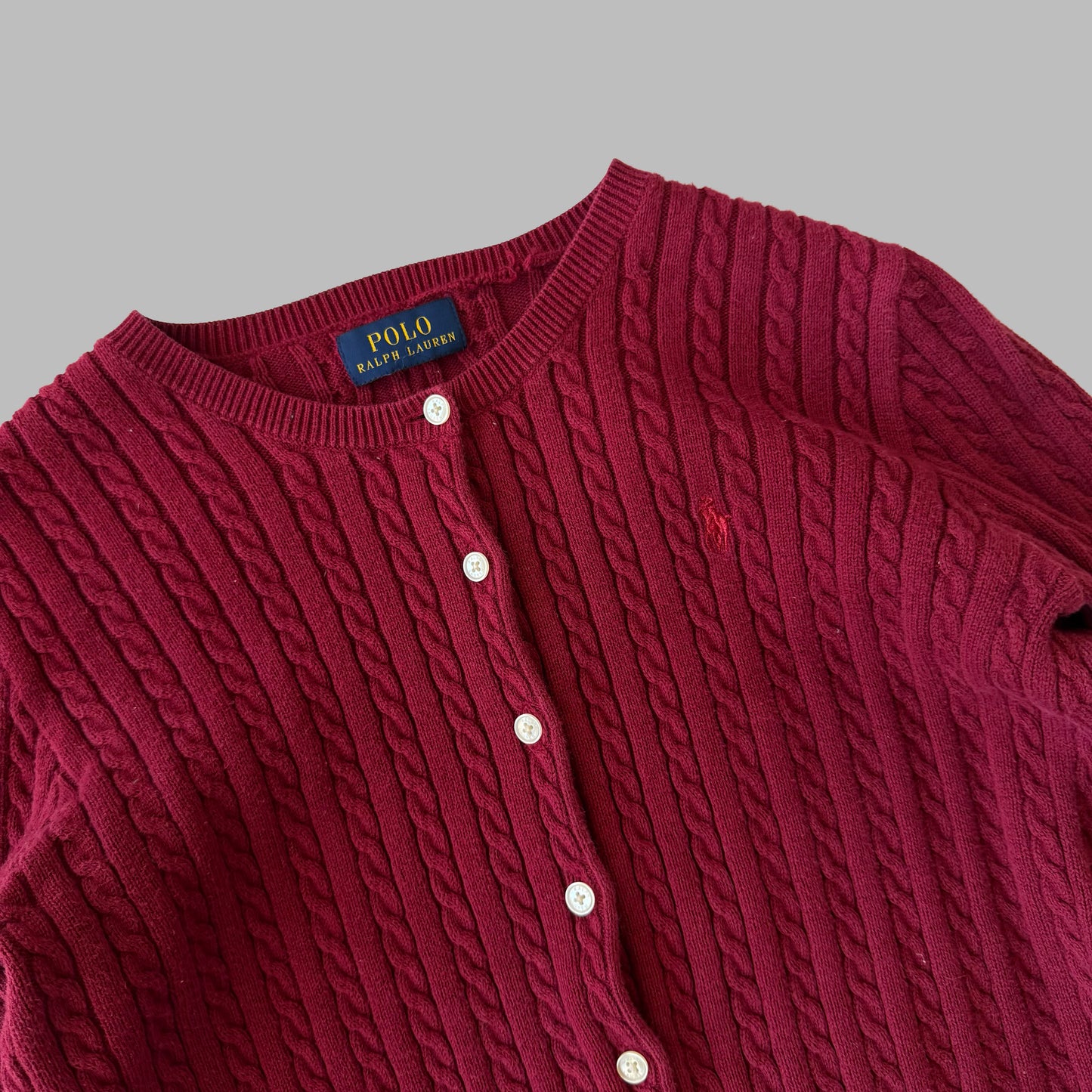 Ralph Lauren Cable Knit Cardigan - Small