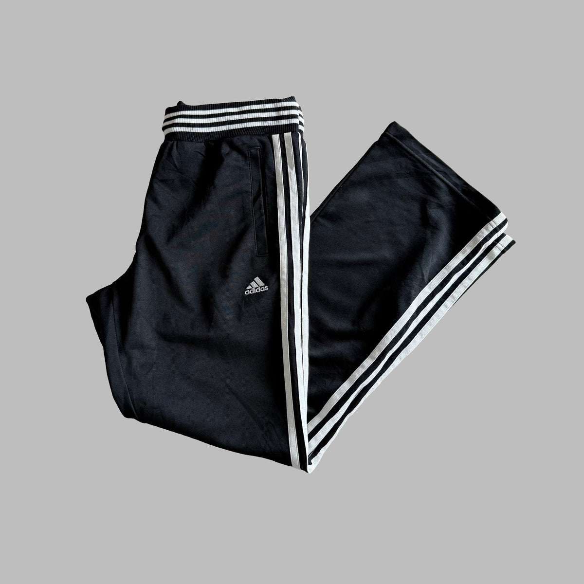 Y2K Adidas Three Stripe Active Track Pants - M
