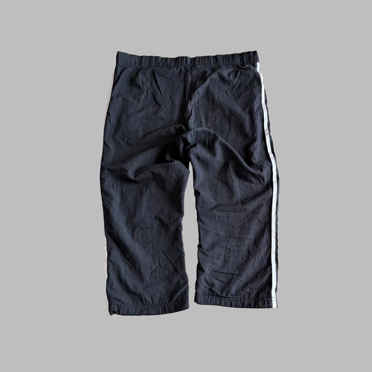 Y2K Adidas Three Stripe 3/4 Length Track Pants - M