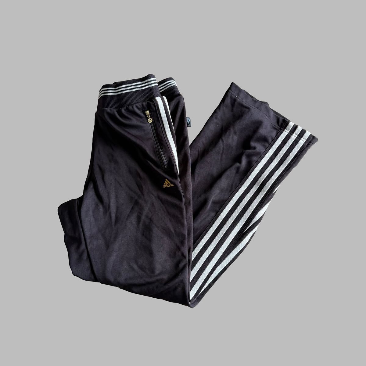 Y2K Adidas Three Stripe Active Track Pants - XS