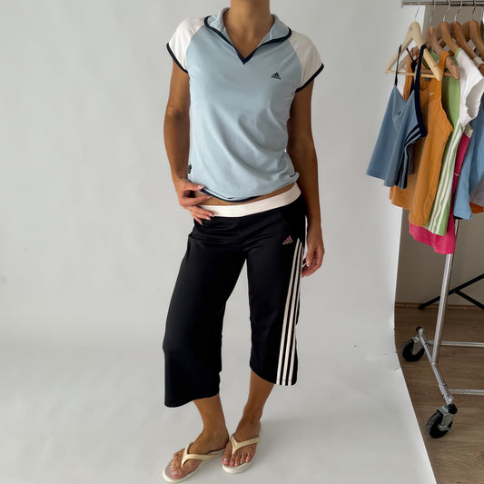 Y2K Adidas Funnel Neck Activewear Top - M/L