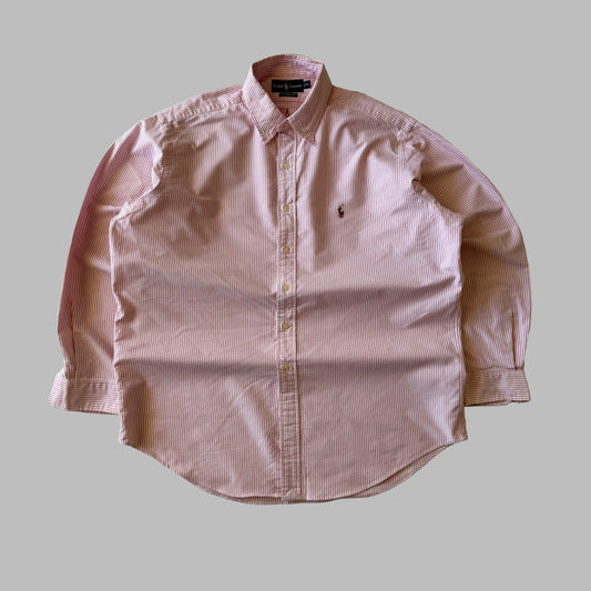 90s Ralph Lauren Striped Button Up Shirt - XL