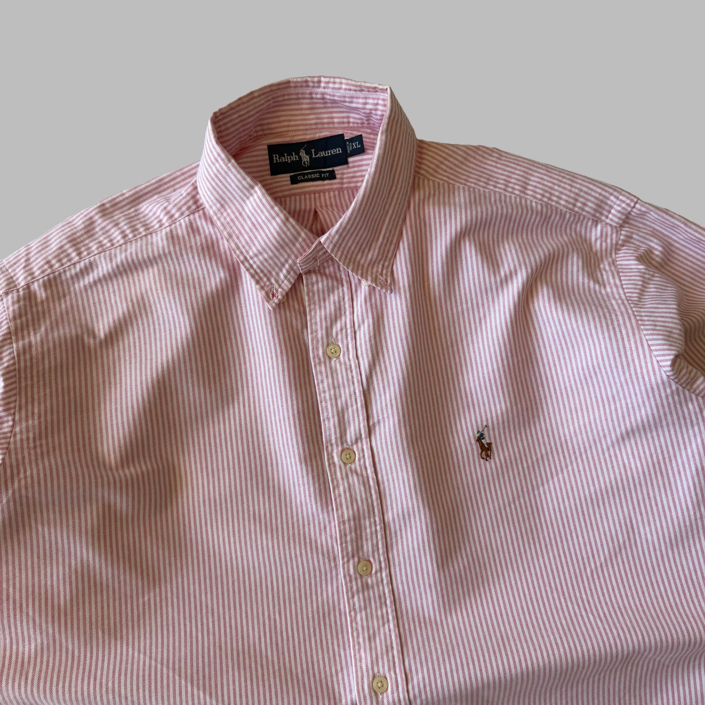 90s Ralph Lauren Striped Button Up Shirt - XL