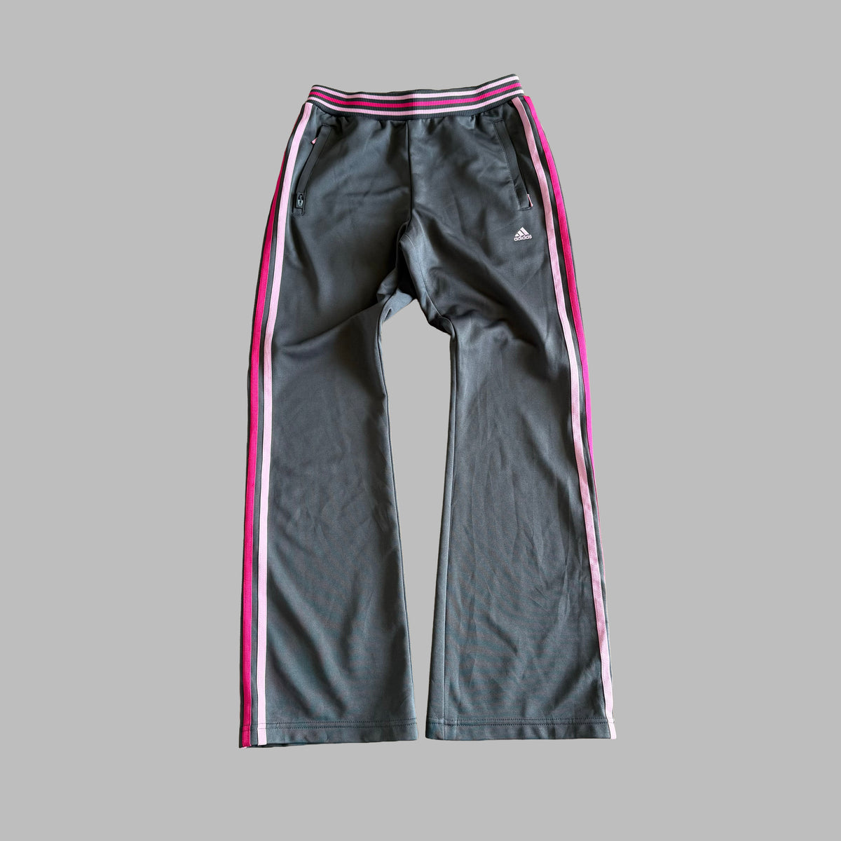 Y2K Adidas Three Stripe Active Track Pants - S