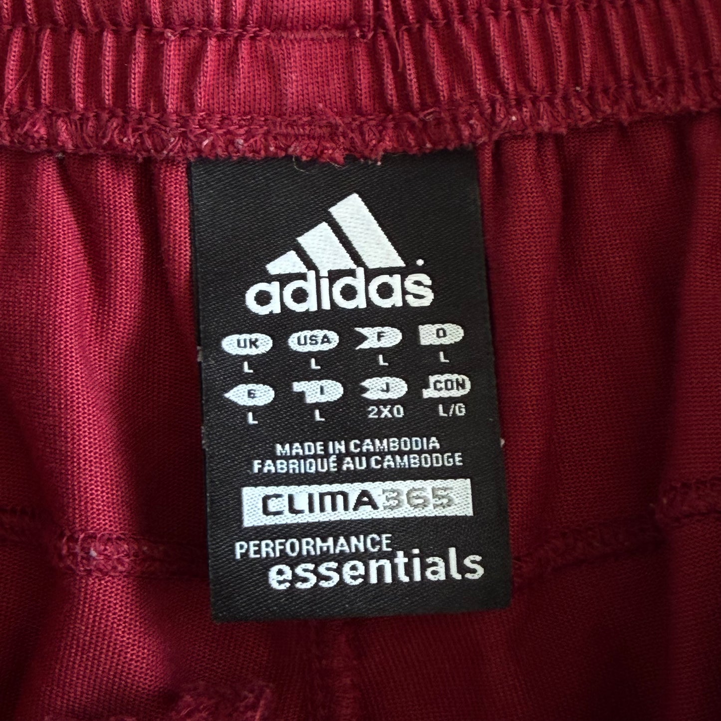 Y2K Adidas Three Stripe Cotton Shorts - L