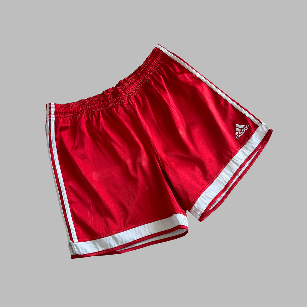 Y2K Adidas Three Stripe Lightweight Active Shorts - XL