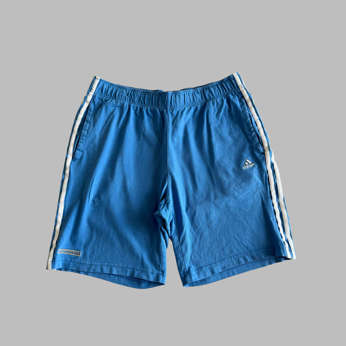 Y2K Adidas Three Stripe Cotton Shorts - L