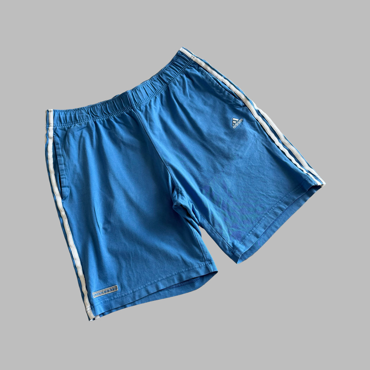 Y2K Adidas Three Stripe Cotton Shorts - L