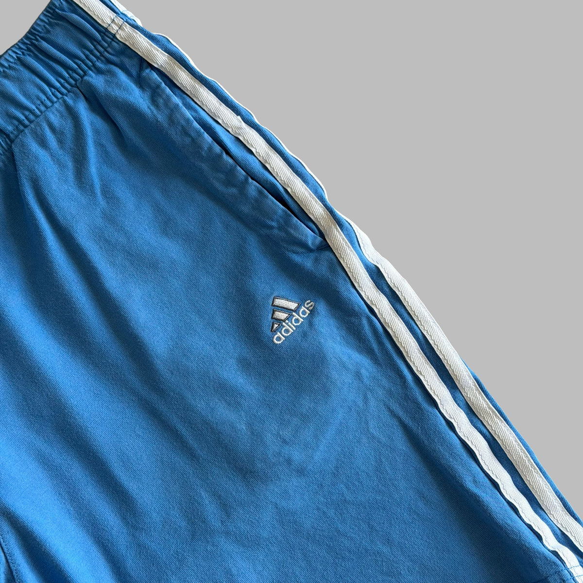 Y2K Adidas Three Stripe Cotton Shorts - L