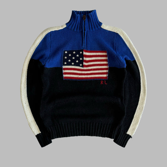 Polo Flag Quarter Zip - Medium