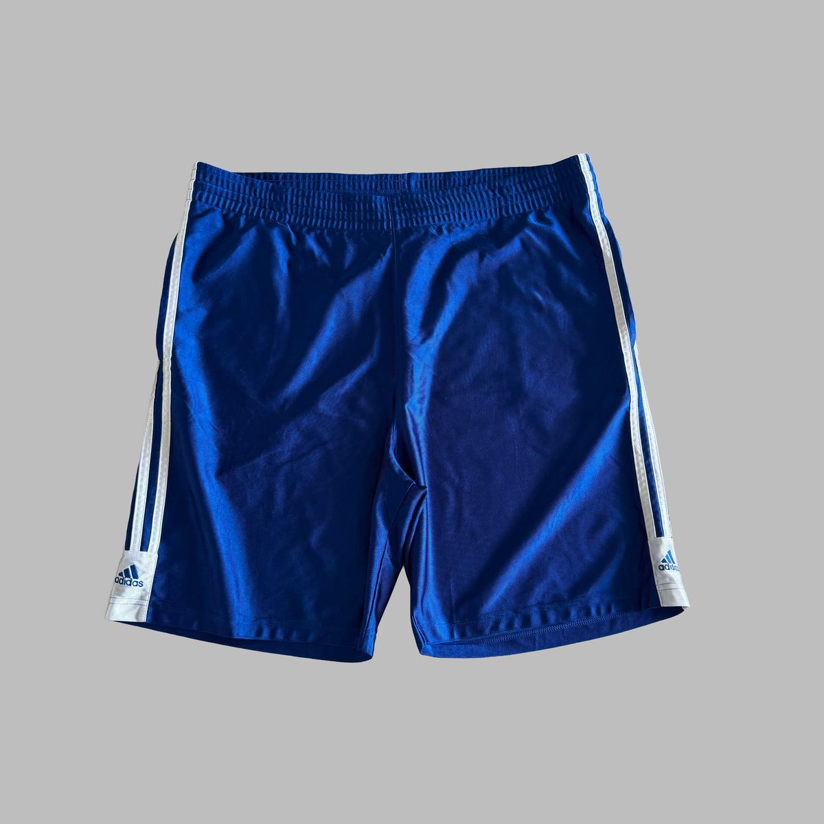 Y2K Adidas Three Stripe Basketball Shorts - M