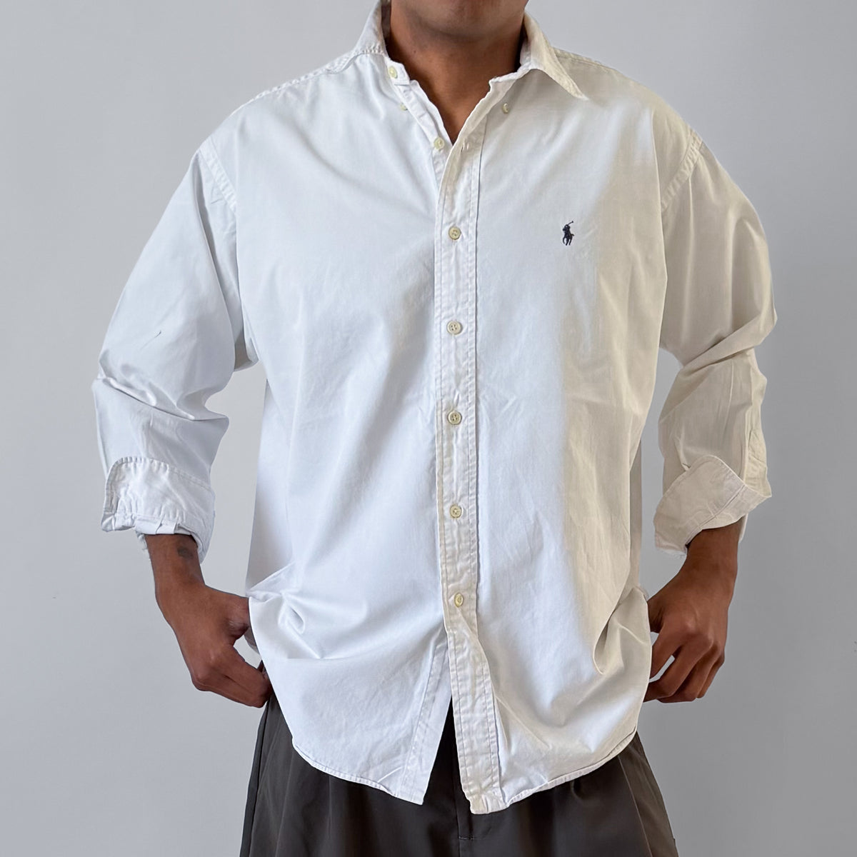 90s Polo Ralph Lauren Cotton Button Up Shirt - L