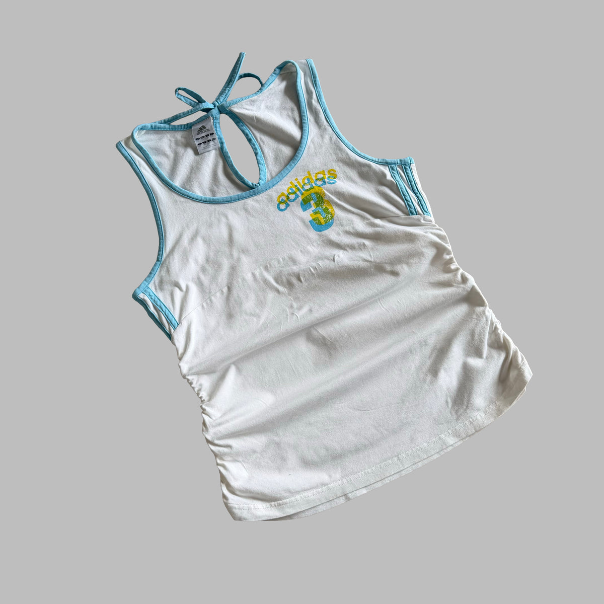 Y2K Adidas Spell Out Ringer Tank - M