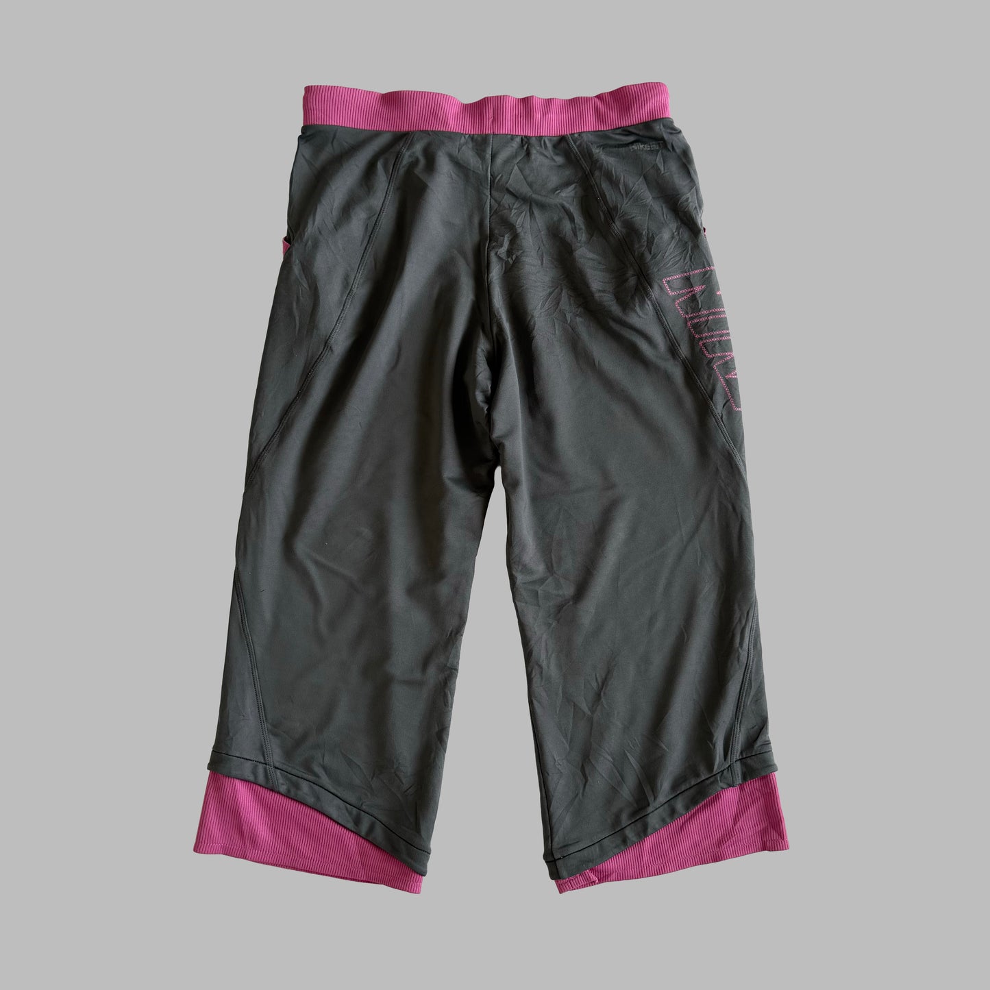 Y2K Nike Spell Out Activewear Capris - S
