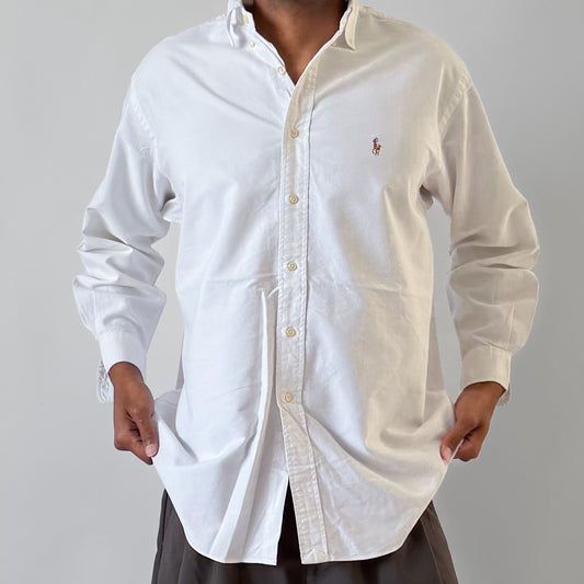 90s Polo Ralph Lauren Cotton Button Up Shirt - L