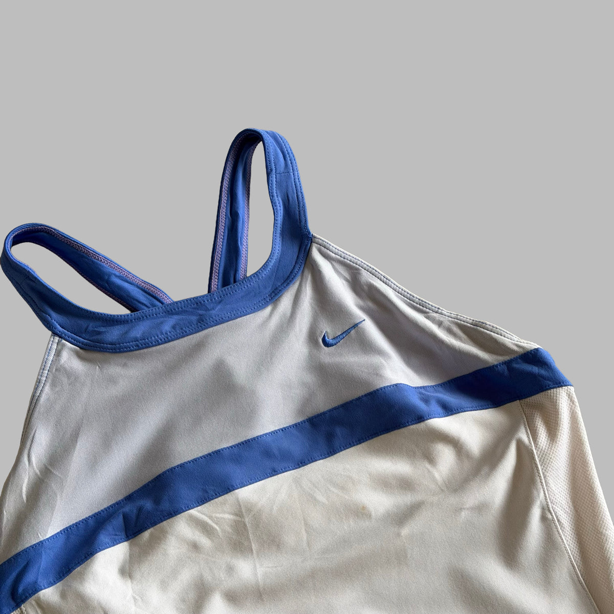 Y2K Nike Panelled High Neck Activewear Tank - M