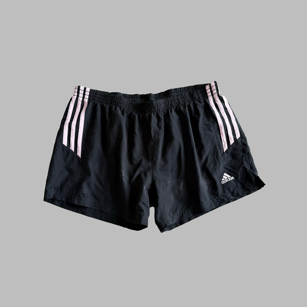 Y2K Adidas Three Stripe Mini Shorts - M