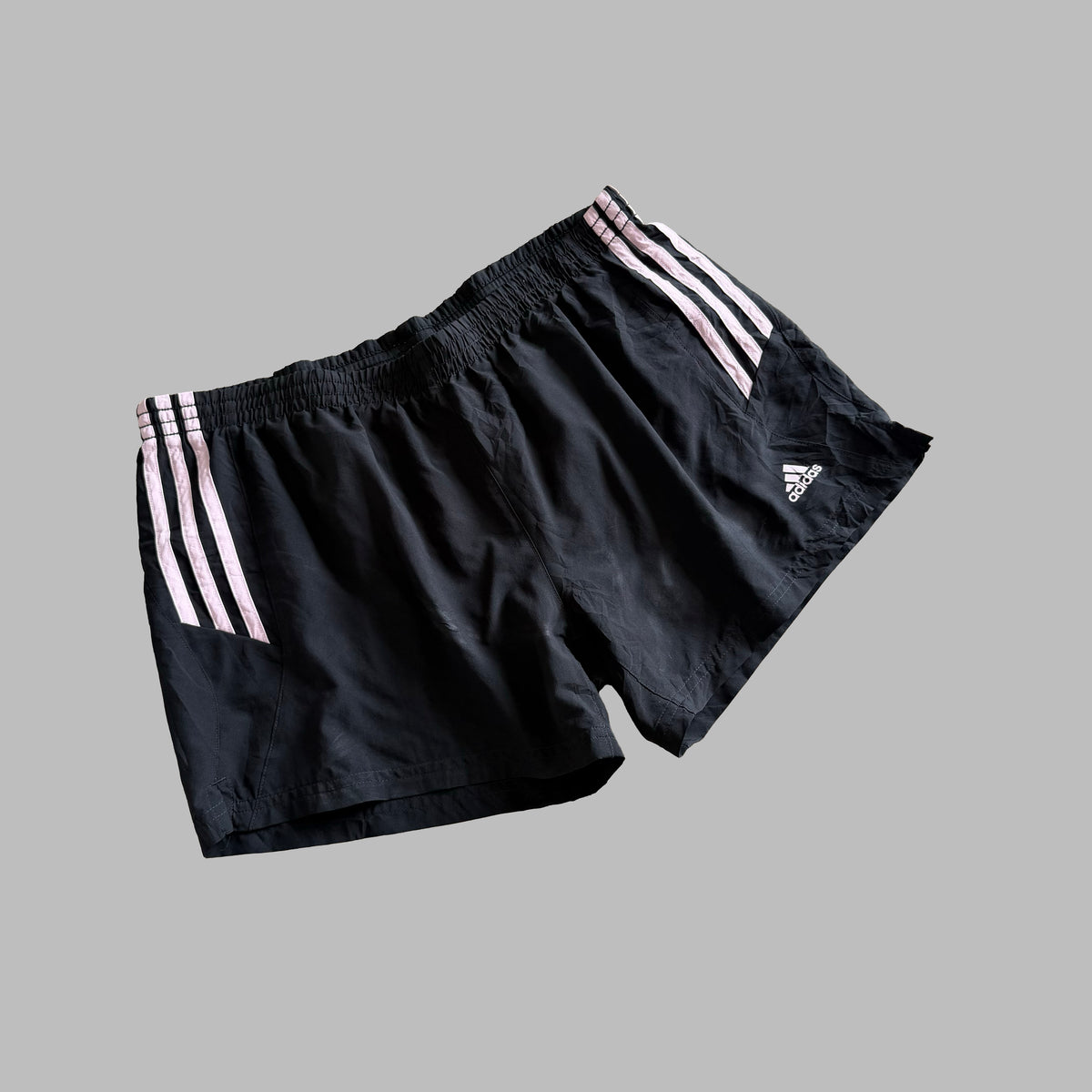 Y2K Adidas Three Stripe Mini Shorts - M