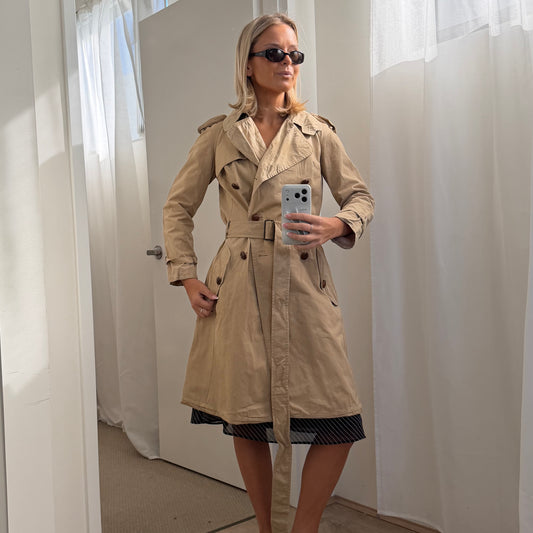 90s Burberry Double Breasted Trench Coat - XS