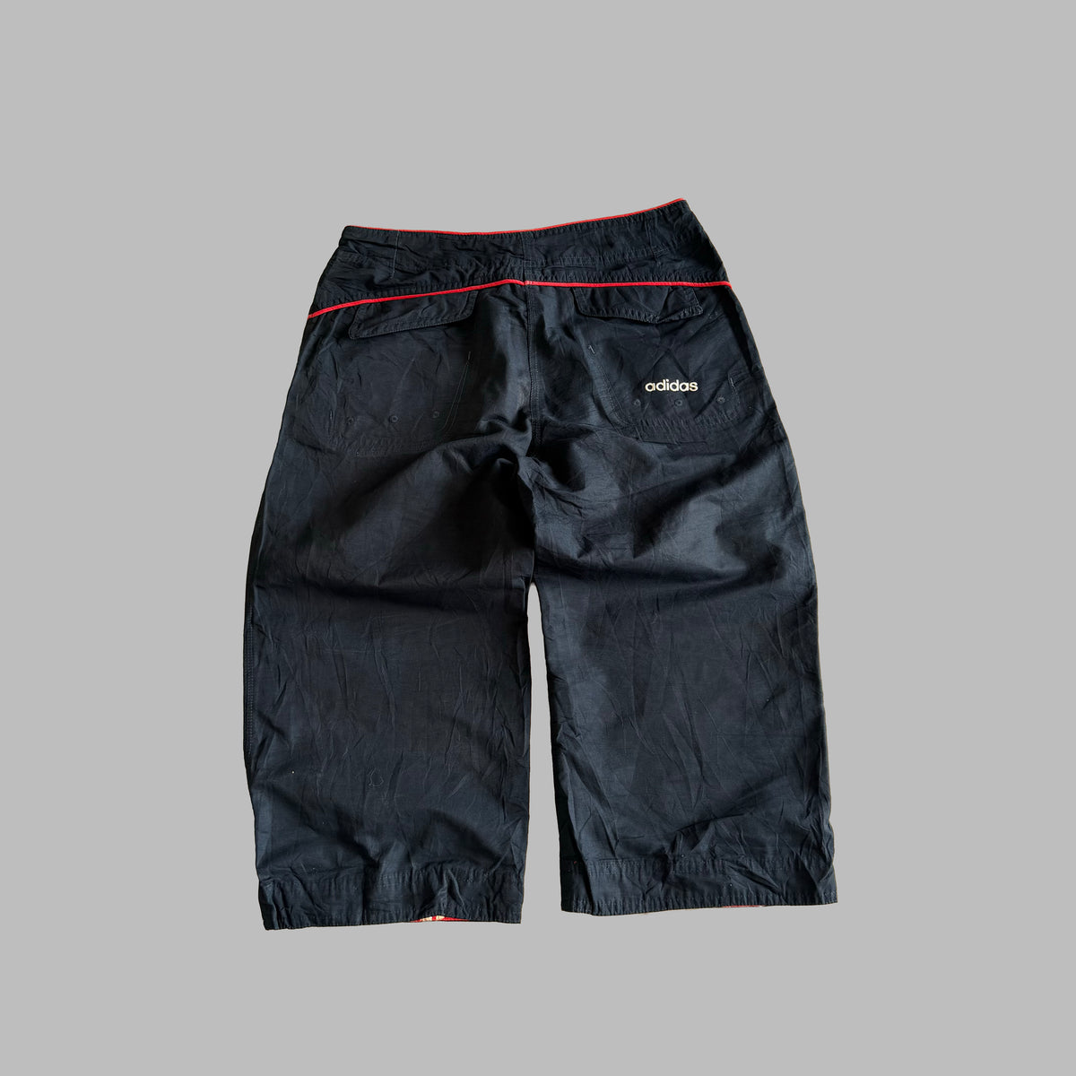 Y2K Adidas Three Stripe Activewear Capris - M