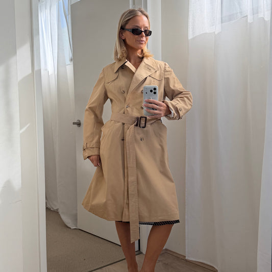 90s Double Breasted Burberry trench Coat - S