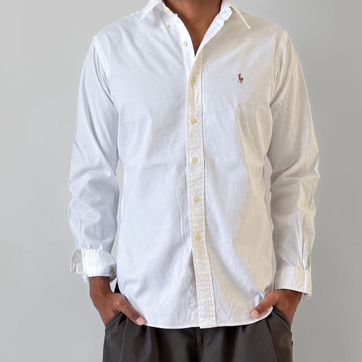 90s Polo Ralph Lauren Cotton Button Up Shirt - M