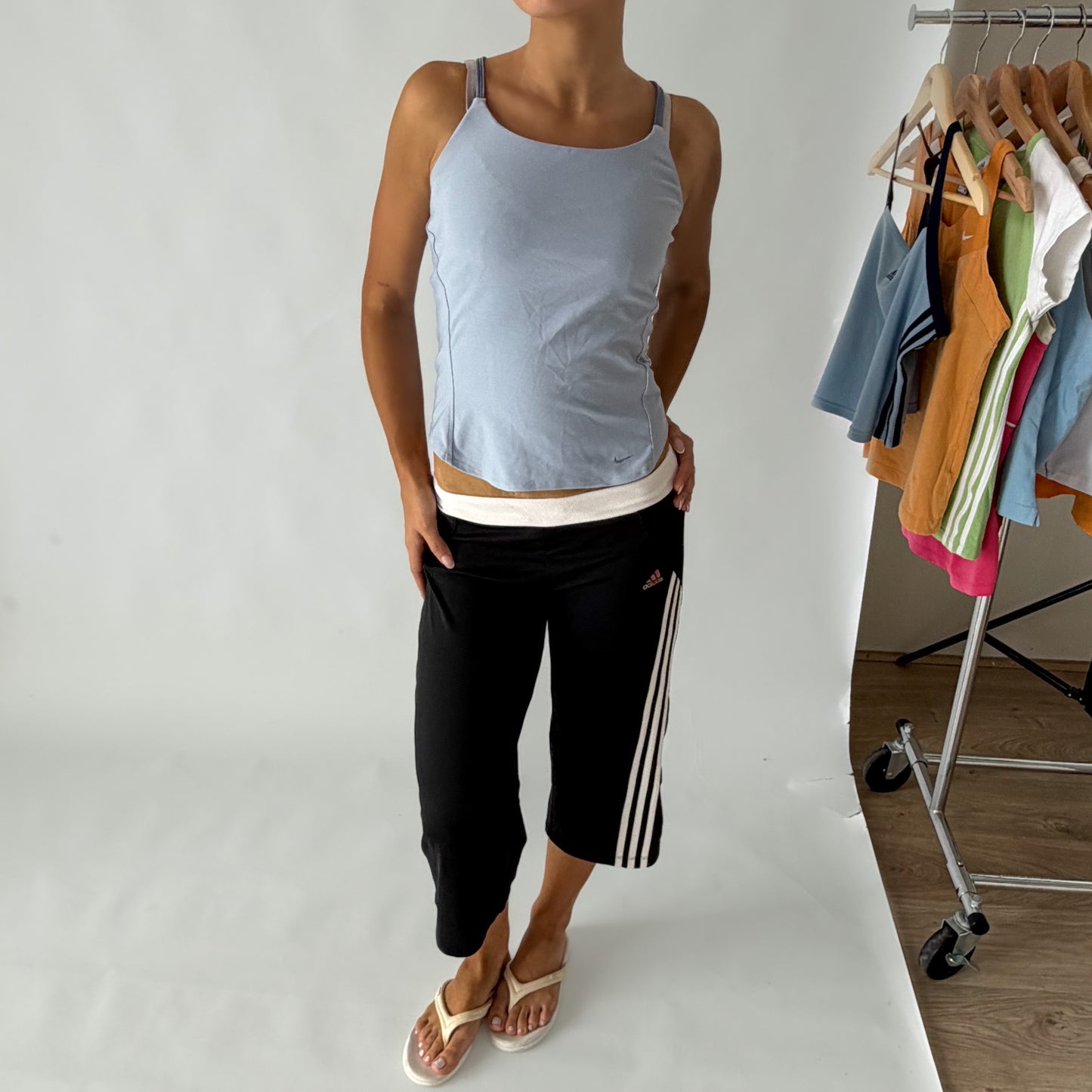 Y2K Nike Synched Cross Back Activewear Top - S/M