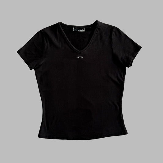 Y2K Oakley Low Cut Ellipse Baby Tee - S/M