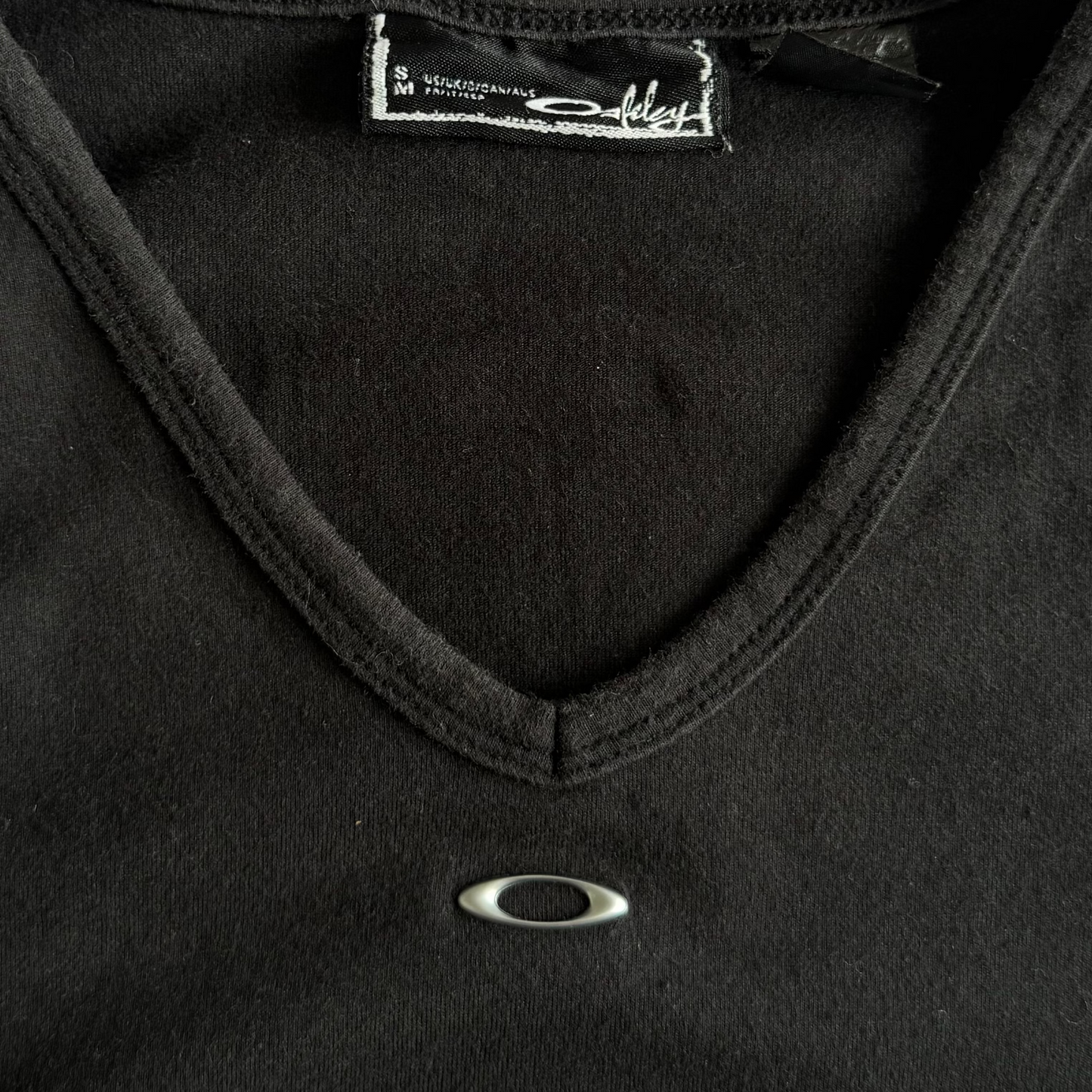 Y2K Oakley Low Cut Ellipse Baby Tee - S/M
