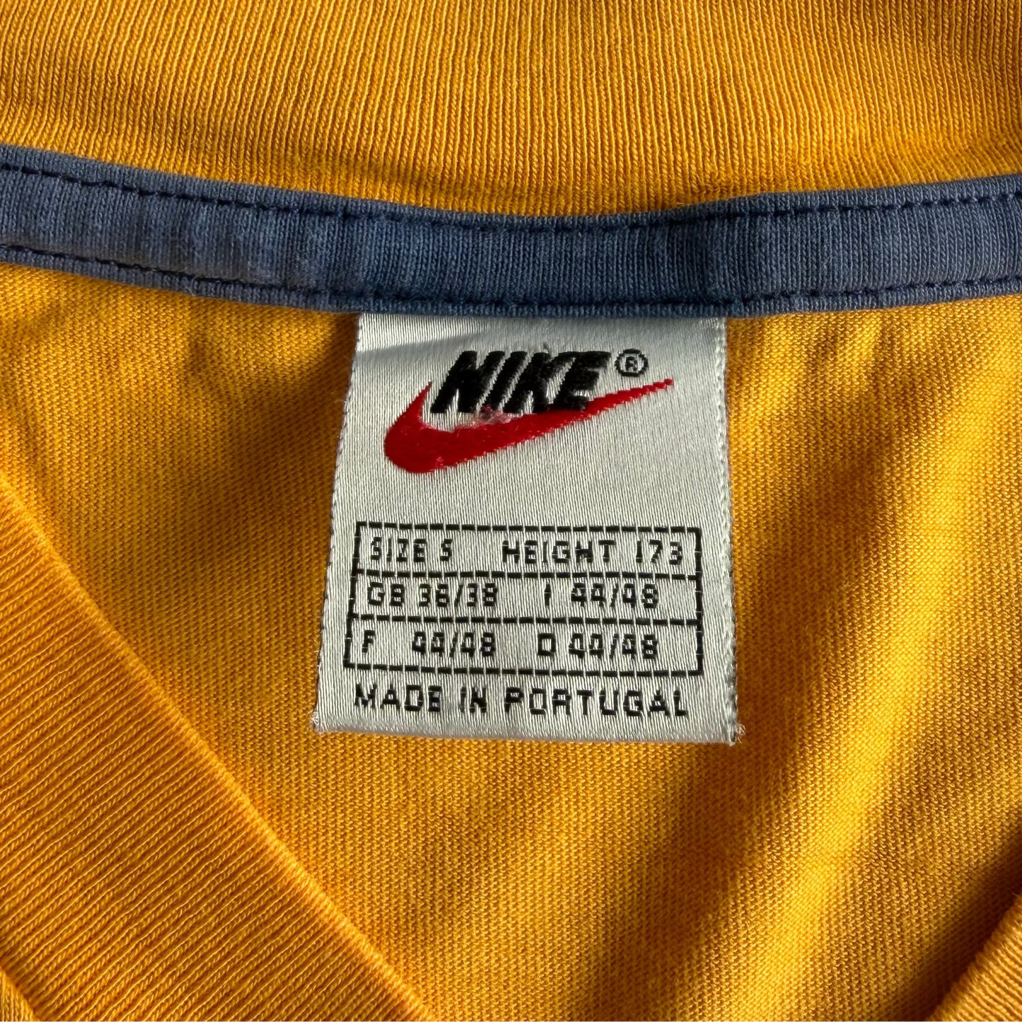 90s Nike Single Swoosh Striped T-Shirt - S