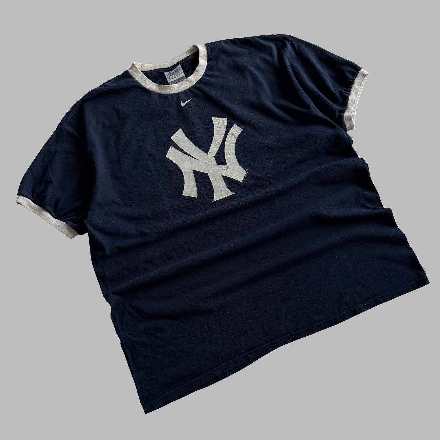 Y2K Nike Yankees Ringer T-Shirt - XL