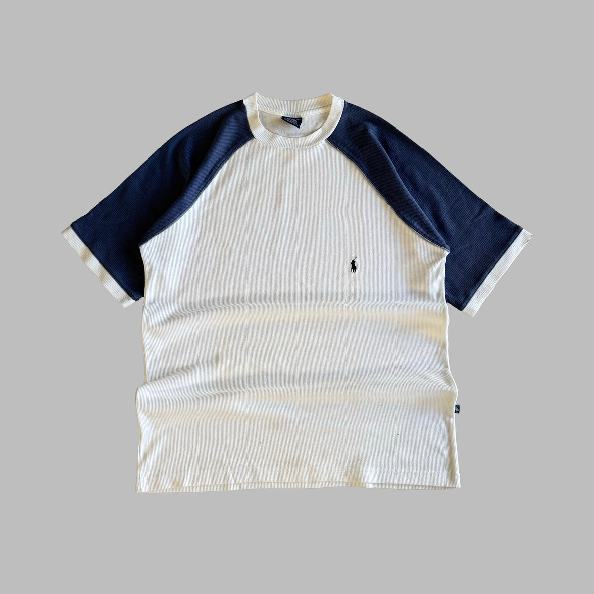 Y2K Ralph Lauren Polo Sport Ribbed Raglan T-Shirt - XL