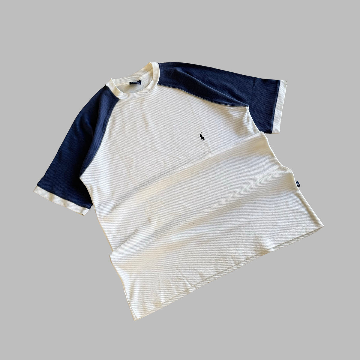 Y2K Ralph Lauren Polo Sport Ribbed Raglan T-Shirt - XL