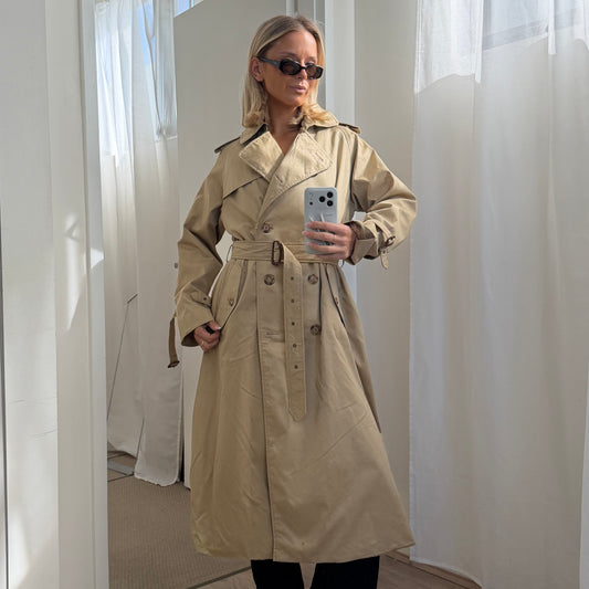90s Burberry Double Breasted Trench Coat - M