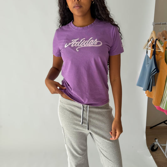 Y2K Adidas Spell Out Top - M
