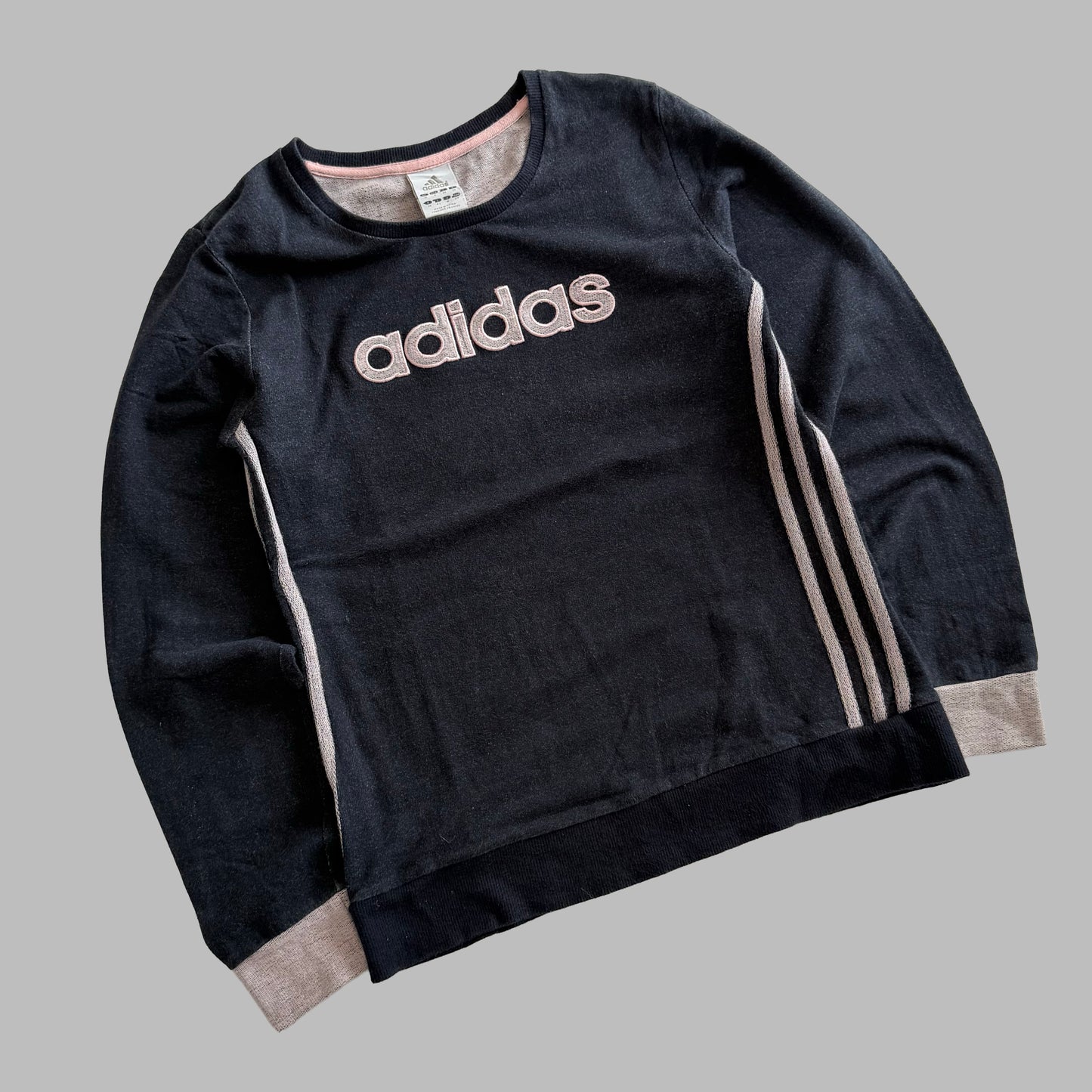 Y2K Adidas Spell Out Sweatshirt - S