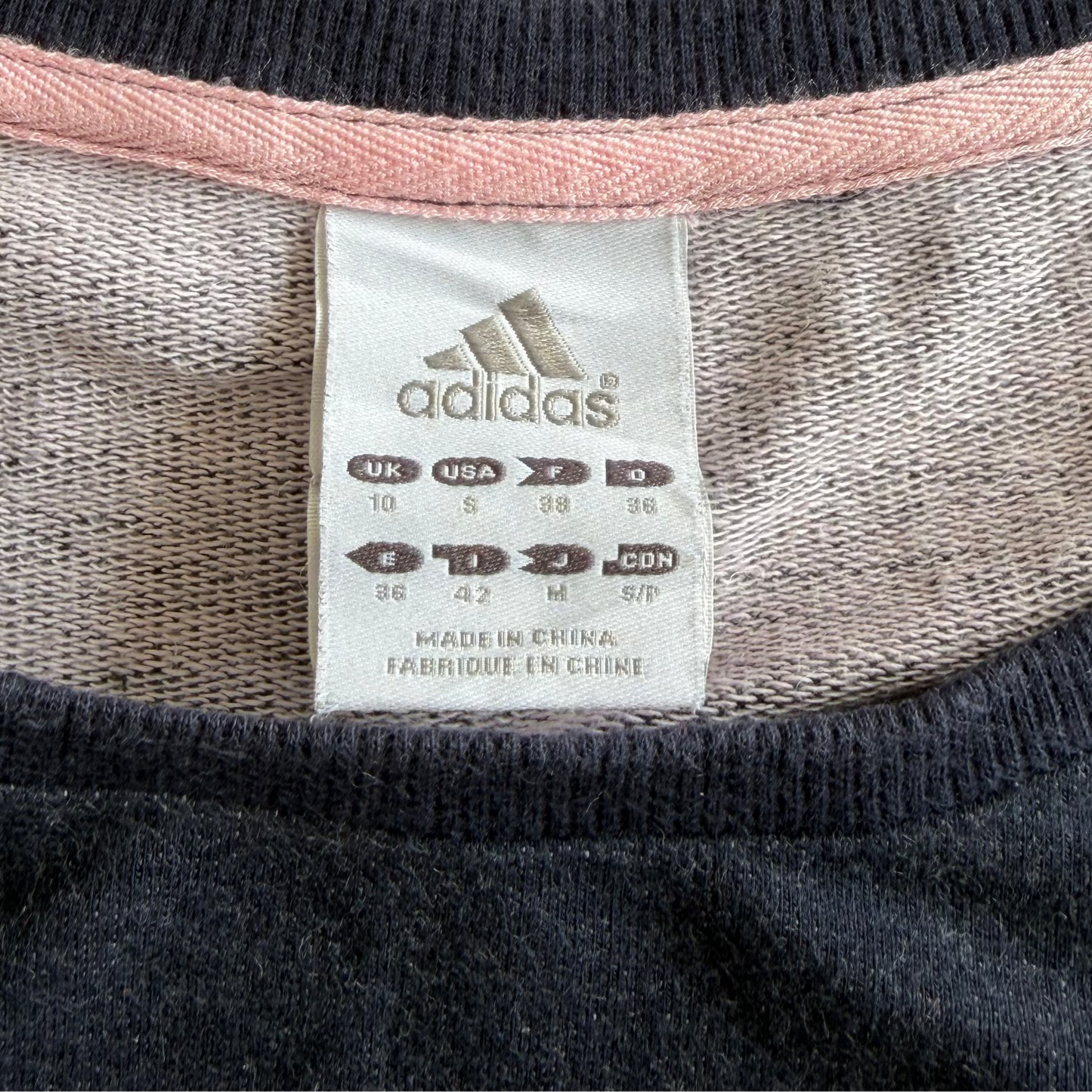 Y2K Adidas Spell Out Sweatshirt - S