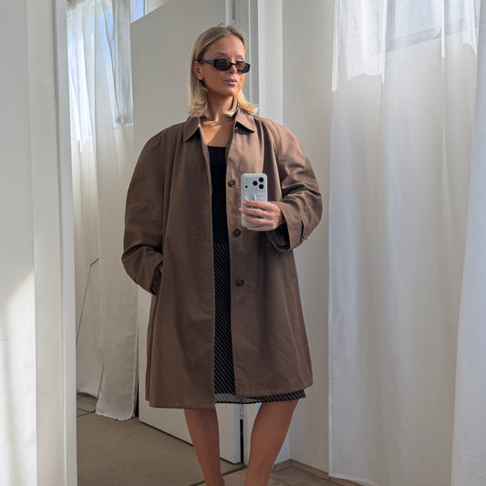 90s Burberry Trench Coat - L