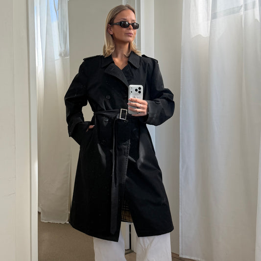 90s Burberry Double Breasted Trench Coat - M