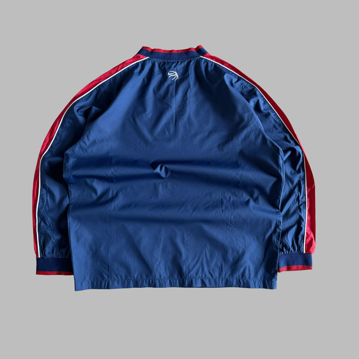 Y2K Nike Striped V-Neck Windbreaker Pullover - XL/XXL
