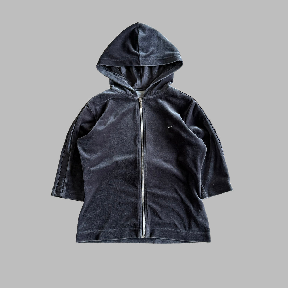 Y2K Nike Half Sleeve Velour Velvet Jacket - S/M