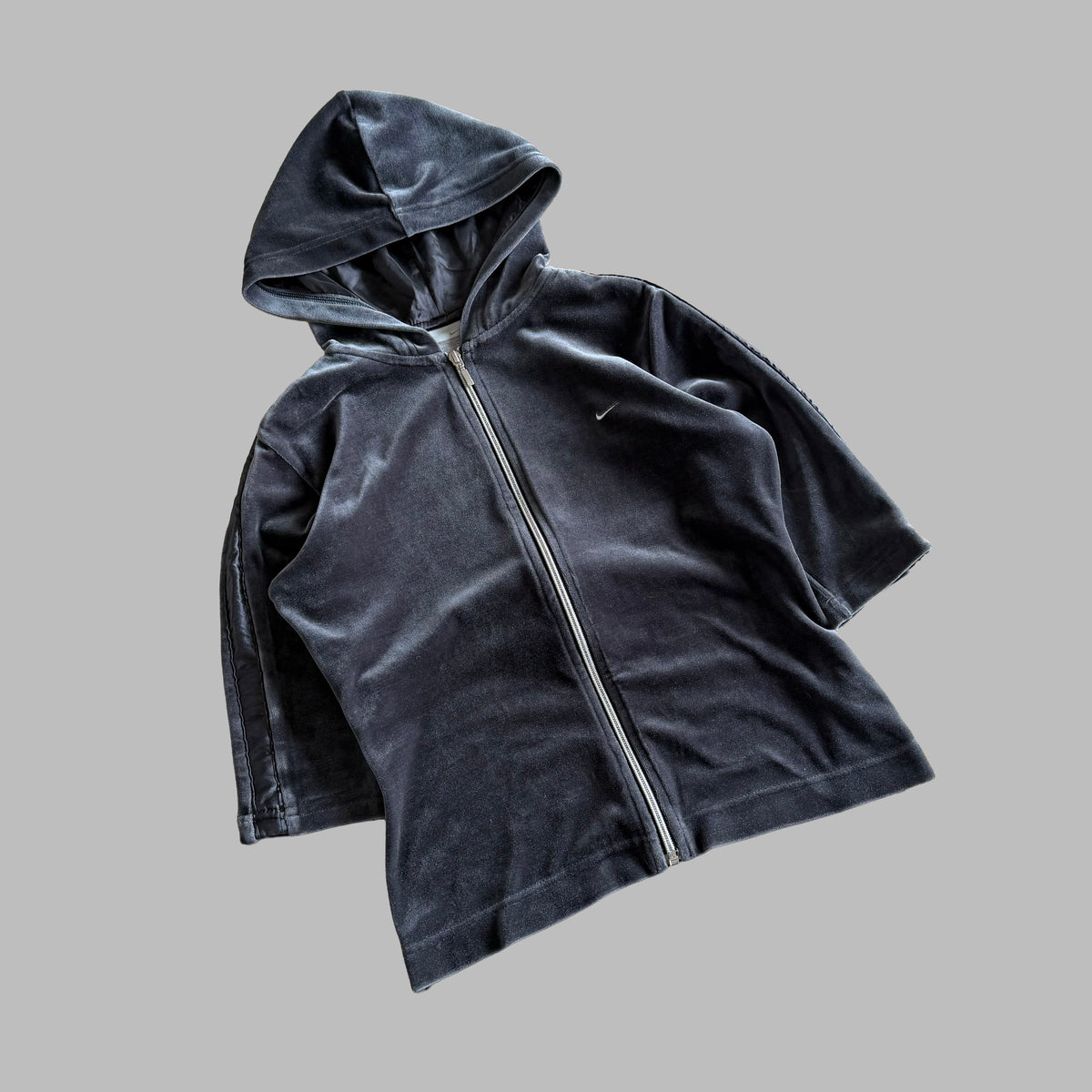 Y2K Nike Half Sleeve Velour Velvet Jacket - S/M