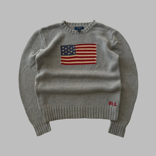Ralph Lauren Flag Heavy Knit - Small